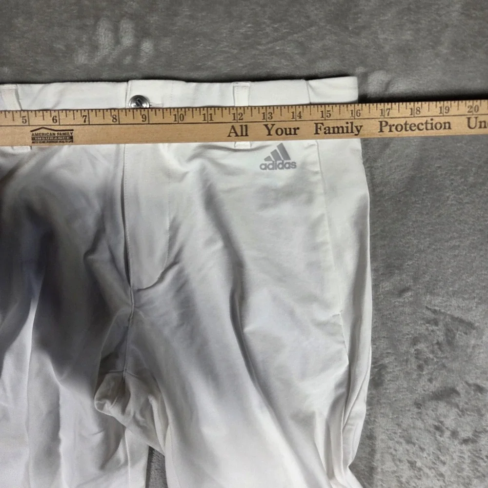 Adidas Mens White Golf Pants 30x32 Stretch Performance Trousers Sport Athleisure